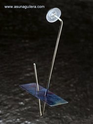 Pendientes PLANOS PERPENDICULARES - Titanio - Acero
