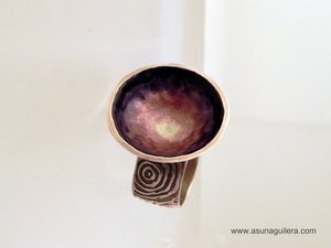 Anillo HUELLAS - Plata de Ley Mate y Esmaltes al Fuego - Edicción Limitada