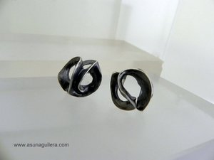 Pendientes ESFERA TALLADA - Presión - Plata de Ley