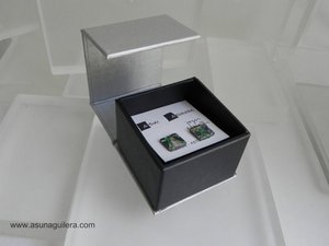 Pendientes RETAZOS de RECUERDOS. Plata de Ley Mate/Envejecida y Esmaltes al Fuego Mates- Vítreos. Piezas ünicas. Asun Aguilera