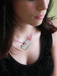Colgante MATERNIDAD - Plata de Ley y Esmaltes al Fuego - Colección CORAZONES