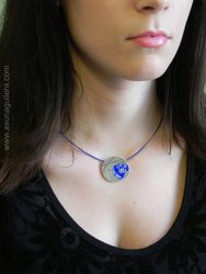 Colgante LA NOCHE - Plata de Ley y Esmaltes al Fuego - Colección ECOLOGÍA y VIDA