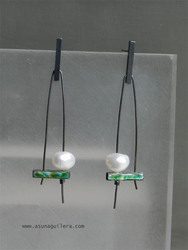 Pendientes MIRÓ / Esmalte. Colección MIRÓ. Plata de Ley