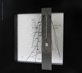 Lágrimas Negras. Objeto Decorativo / Escultura. Aluminio, Vidrio Grabado & Plata de Ley