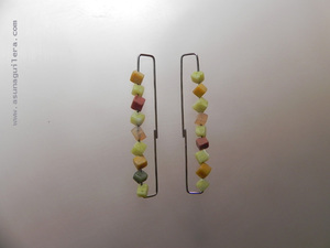 Jasper & Stainless Steel Earrings Steel & Natural Gems Collection 