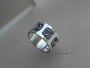 Anillo LOS DIAS DE LA SEMANA. SIGNOS ASTROLÓGICOS