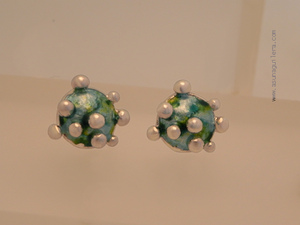 Pendientes UNIVERSOS. Plata de ley y Esmaltes al Fuego