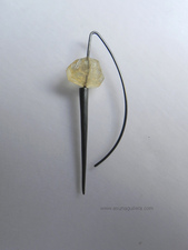 Pendientes PÚAS/Citrina. Plata de Ley & Citrina . Asun Aguilera, joyería de Autor. Tienda en Gijón, calle Trinidad 10