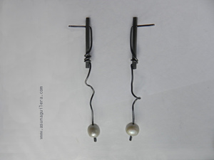 Pendientes MI LIO/Cascada. Plata de ley. Joyeria de Autor Asturiana. Joyeria Contemporánea. Contemporary Jewellery.
