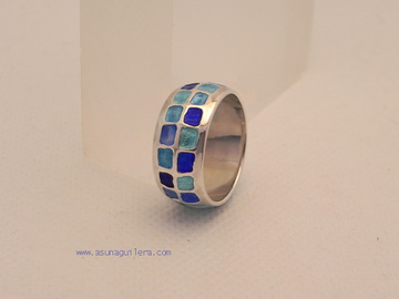 Anillo 2 HILERAS CUADRADOS   75 €