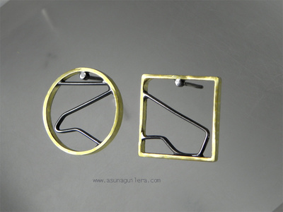 Pendientes GEOMETRÍAS III / Plata y Latón